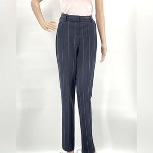 EXPRESS COLUMNIST STRIPED NAVY BLUE TROUSERS